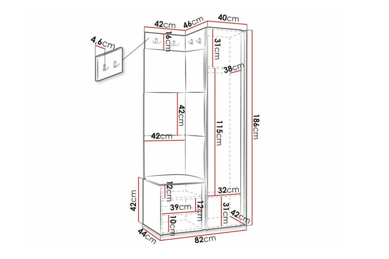 Dunvegan Highboard Black - Oppbevaring - Skap - Oppbevaringsskap