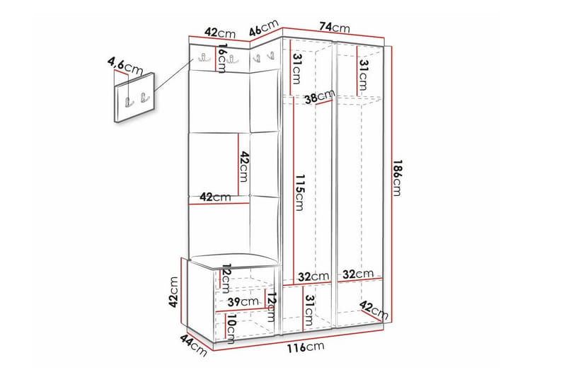 Dunvegan Highboard Black - Oppbevaring - Skap - Oppbevaringsskap