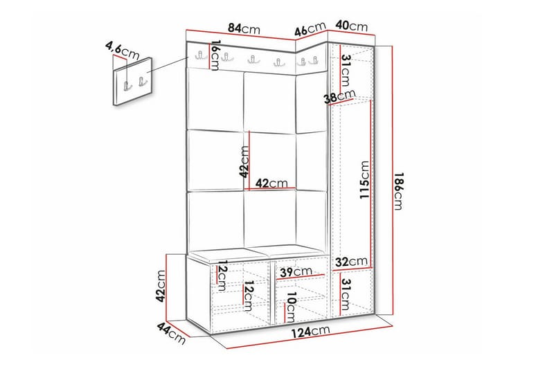 Dunvegan Highboard Black - Oppbevaring - Skap - Oppbevaringsskap