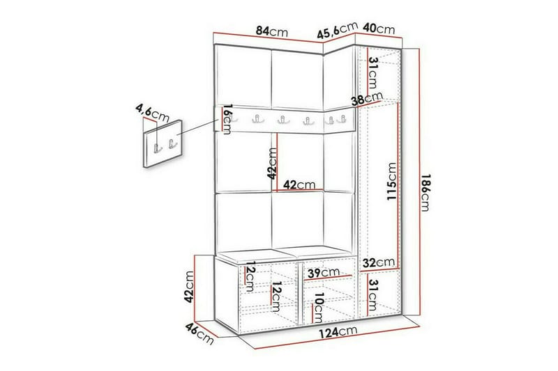 Dunvegan Highboard Graphite - Oppbevaring - Skap - Oppbevaringsskap