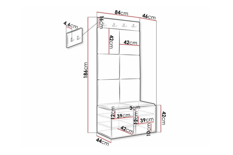 Dunvegan Highboard White - Oppbevaring - Skap - Oppbevaringsskap
