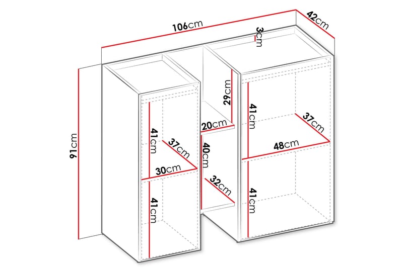 Sigma Highboard - Svart - Oppbevaring - Skap - Oppbevaringsskap