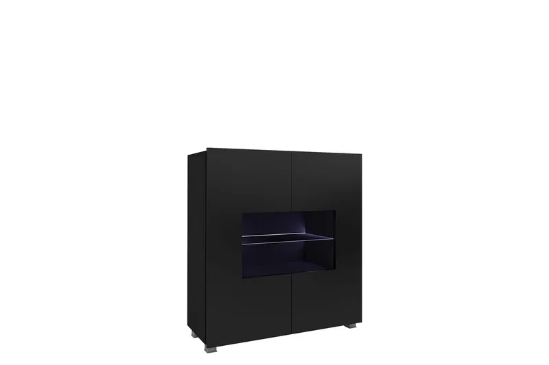 Tessan Vitrineskap 100x107 cm, Svart