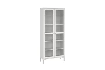 Valnorin Vitrineskap 89x203 cm - Hvit - Oppbevaring - Skap - Vitrineskap