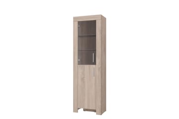Cezar Vitrinskåp 60x42x201 cm Ek - Oppbevaring - Skap - Vitrineskap