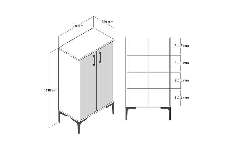 Babice Skoskap 60 cm - Beige - Oppbevaring - Skooppbevaring