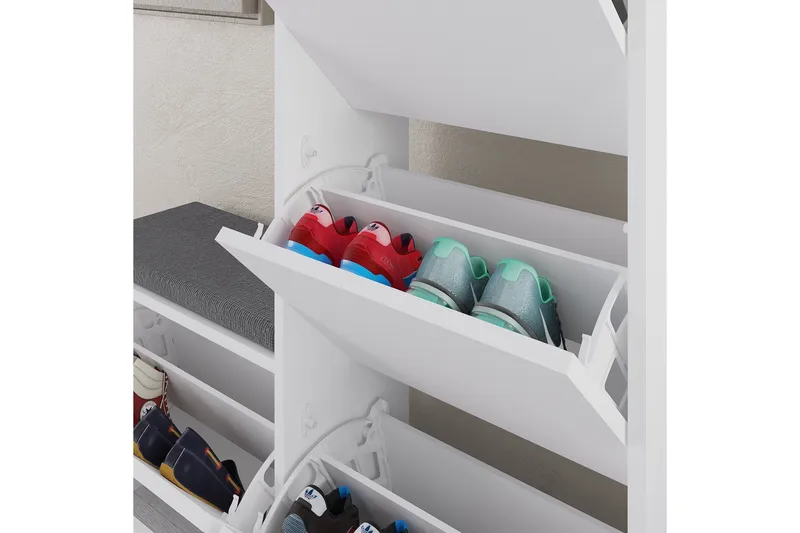 Dude Skoskap 105 cm - Hvit - Oppbevaring - Skooppbevaring