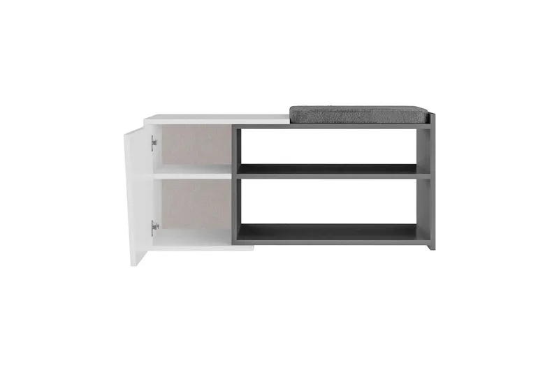 Fiona Skoskap 104,6 cm - Antrasitt/Hvit - Oppbevaring - Skooppbevaring