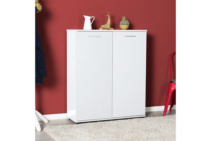 Shoe Cabinet Hvit - Hvit - Oppbevaring - Skooppbevaring