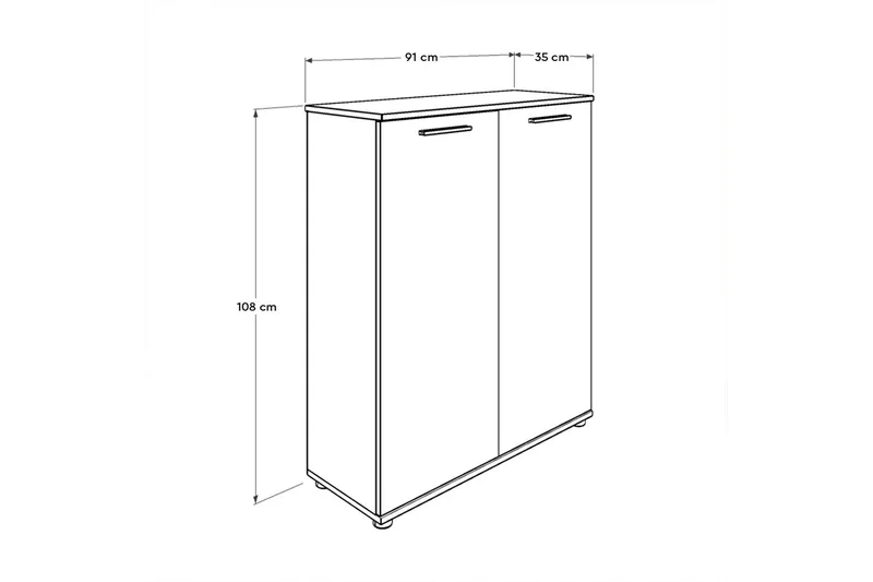 Shoe Cabinet Hvit - Hvit - Oppbevaring - Skooppbevaring
