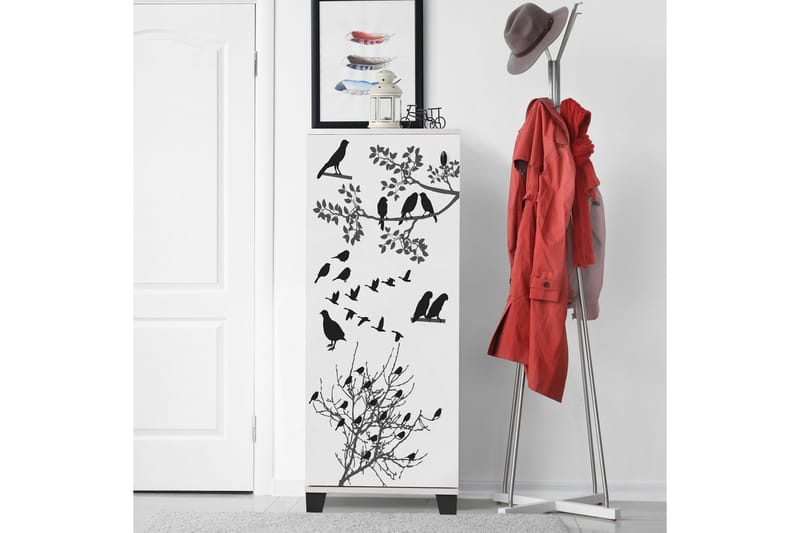 Shoe Cabinet Hvit|Svart - Hvit/Svart - Oppbevaring - Skooppbevaring