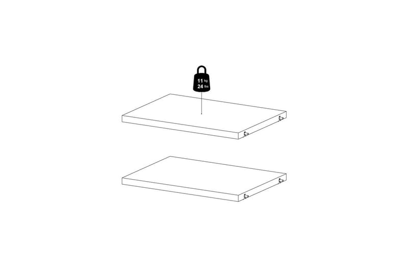 Trysil Hylleplate 37 cm - Hvit - Oppbevaring - Klesoppbevaring - Garderober & garderobesystem - Innredning garderobe