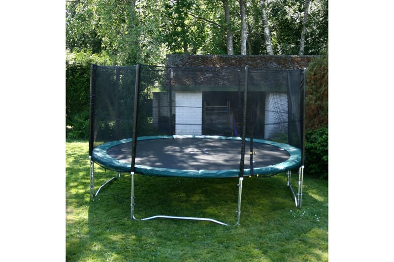 Trampoline med Beskyttelsesnett D426cm grønn - Sport & fritid - Lek & sport - Lekeredskap & utelek - Trampoliner