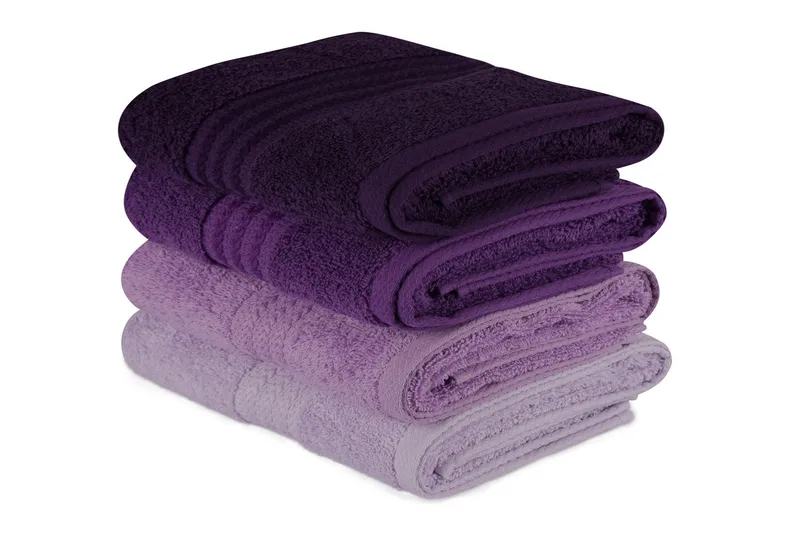 Hobby Håndkle 50x90 cm 4-pk, Lilla