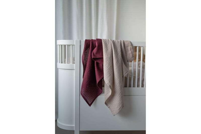 Muslinwrap 2-pakning - Sand/Plomme (70 x 70 cm) - Tekstiler - Barnetekstiler