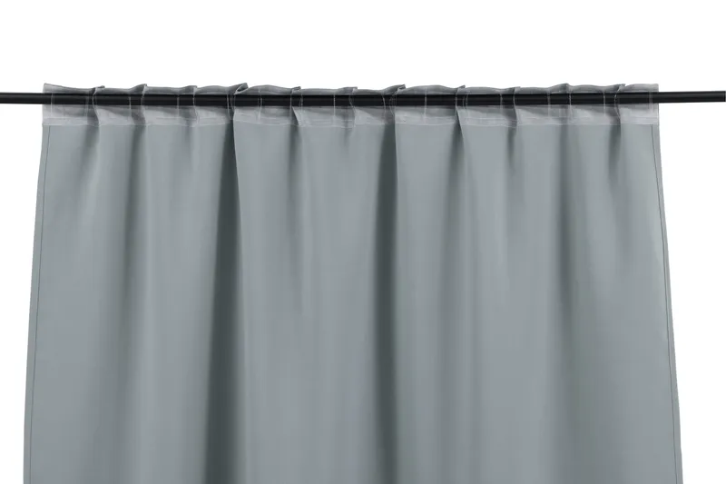 Evelyn Gardin 135x240 cm - Lysegrå - Tekstiler - Gardiner - Gardinlengder - Kanallengde