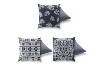Gravel Pute 43x43 cm 3-pack - Multi - Tekstiler - Pute & pledd - Pynteputer