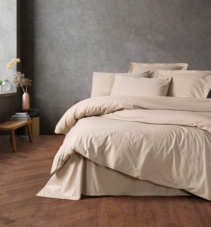 Nelam sengesett 240x220 cm - Beige - Tekstiler - Sengetøy - Sengetøysett & dynetrekksett