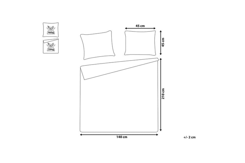 Sengeteppe Rayen med puter 140x210 cm - 140x210 cm - Tekstiler - Sengetøy - Sengeteppe - Sengeteppe dobbeltseng