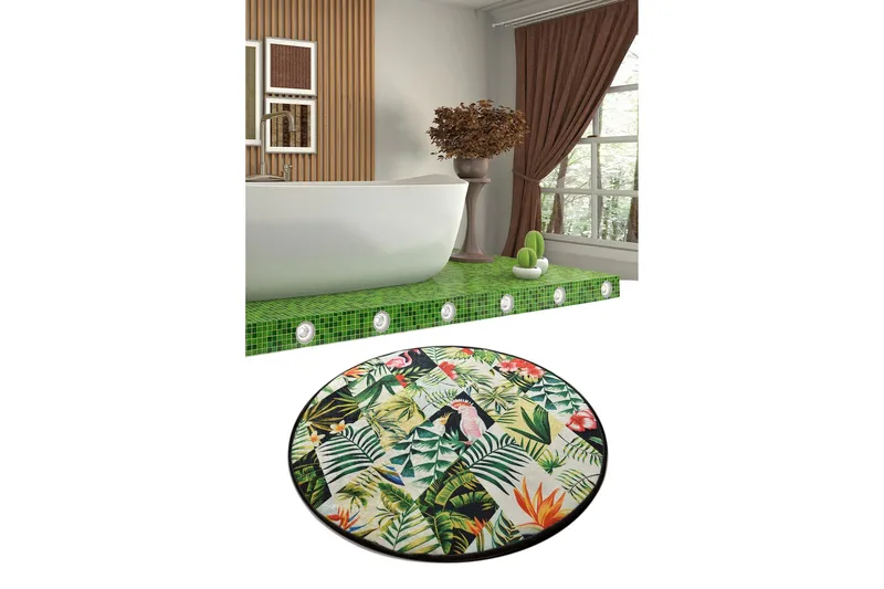 Chilai Home Badematte 100 Rund - Multi - Tekstiler - Tepper & Matter - Baderomsmatte