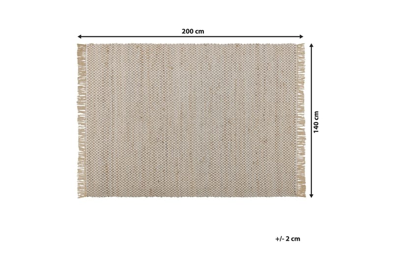 Matte 140 x 200 cm beige ZERDALI - Beige - Tekstiler - Tepper & Matter - Flatvevde tepper