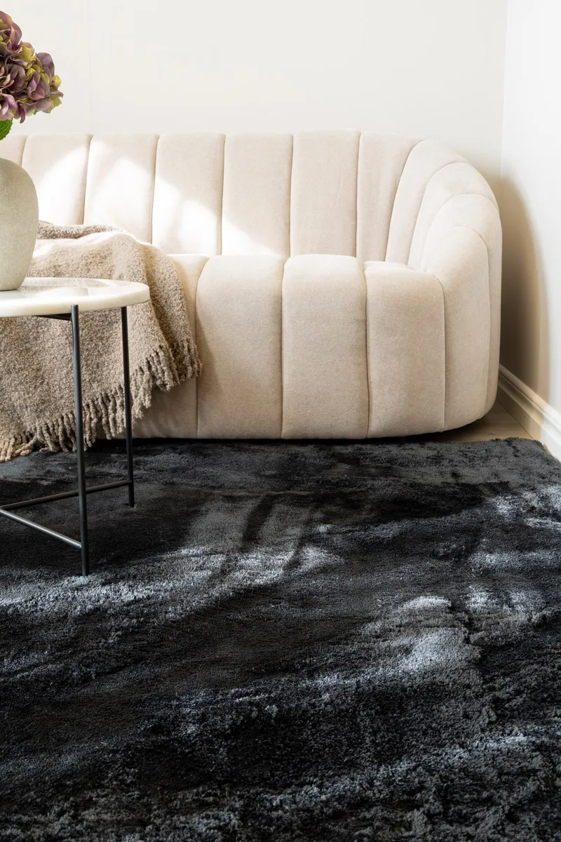 Cozy Ryematte 110x160 cm Rektangulær - Svart - Tekstiler - Tepper & Matter - Moderne tepper - Ryeteppe