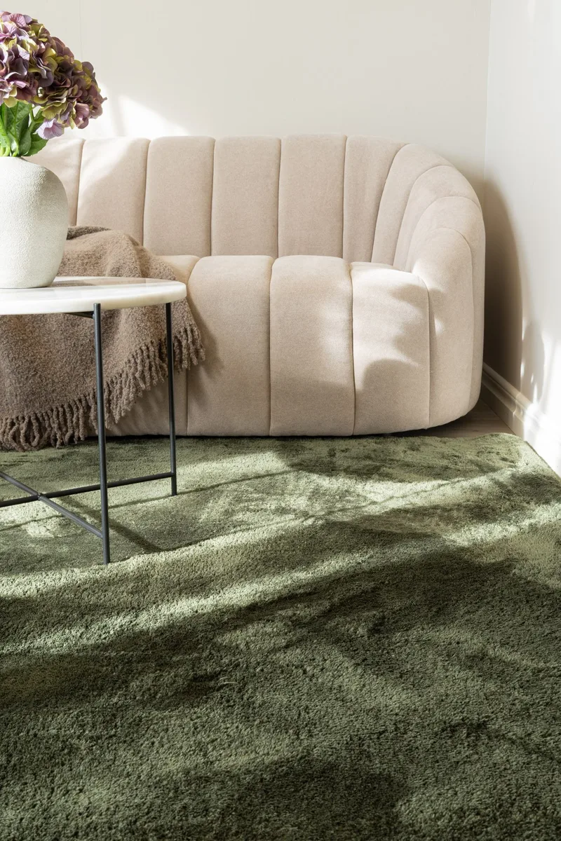 Cozy Ryeteppe 240x340 cm Rektangulær - Grønn - Tekstiler - Tepper & Matter - Moderne tepper - Ryeteppe