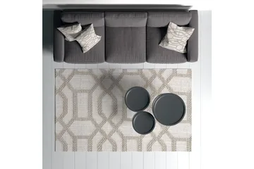 Maltina Bomullsteppe 80x120 cm Rektangulær - Grå - Tekstiler - Tepper & Matter - Moderne tepper - Bomullstepper
