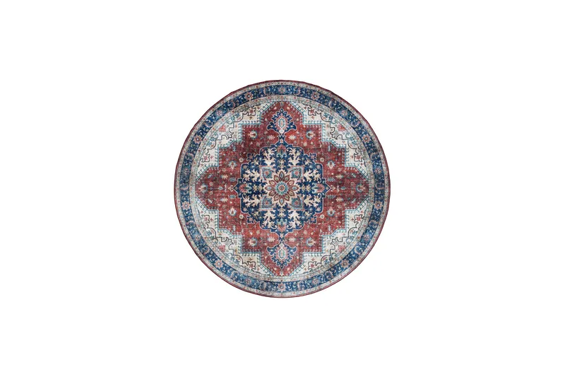Tarfaya Frizematte Rundt 200 cm, Rød