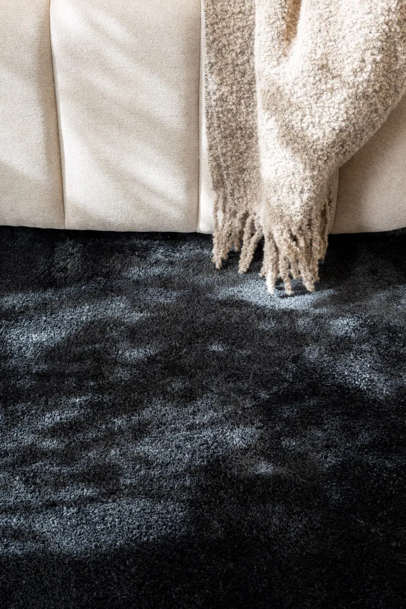 Cozy Ryematte 110x160 cm Rektangulær - Svart - Tekstiler - Tepper & Matter - Moderne tepper - Ryeteppe
