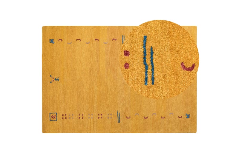 Akalan Ryeteppe 160x230 cm - Gul - Tekstiler - Tepper & Matter - Moderne tepper - Ullteppe