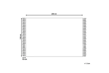 Bacarella Ryeteppe 140x200 cm - Beige - Tekstiler - Tepper & Matter - Moderne tepper - Bomullstepper