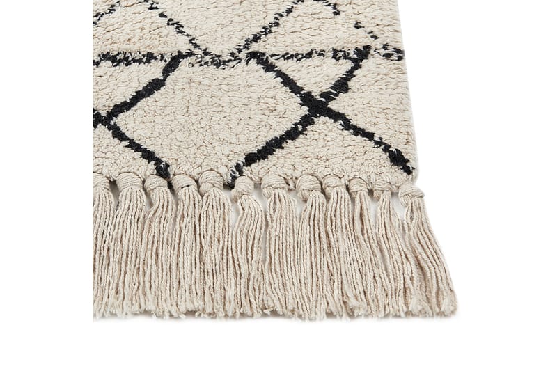 Bacarella Ryeteppe 140x200 cm - Beige - Tekstiler - Tepper & Matter - Moderne tepper - Bomullstepper