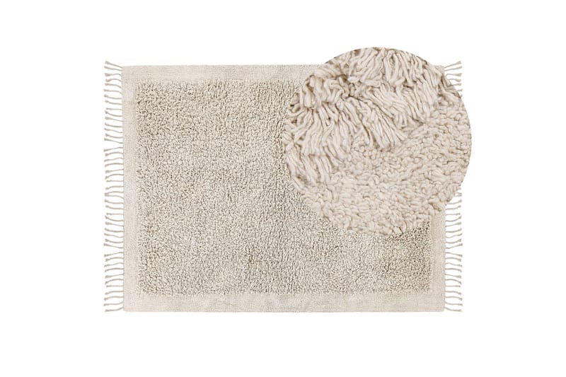 Bitlis Ryeteppe 140x200 cm - Beige - Tekstiler - Tepper & Matter - Moderne tepper - Bomullstepper