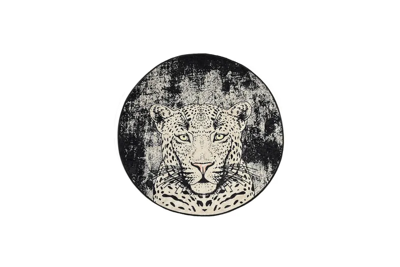 Rund Matte Tiger (100), Tiger/Fløyel