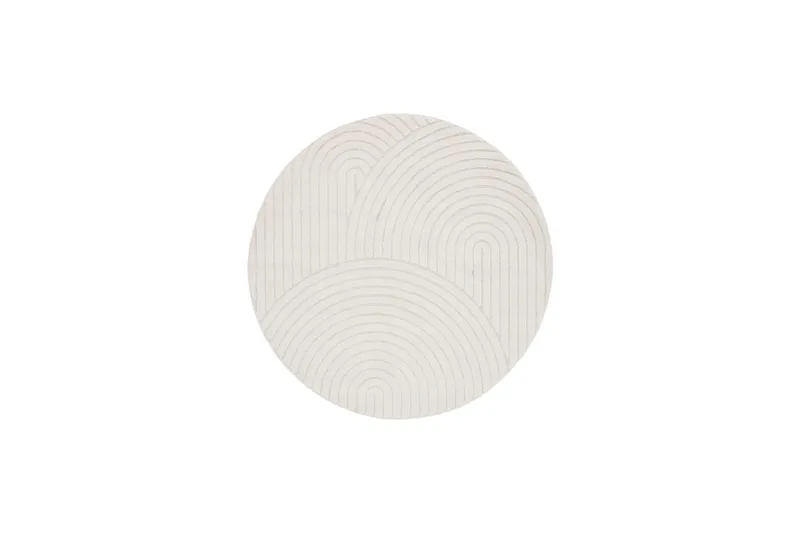 Genova Zen Wiltonteppe 240 cm Rund, Hvit