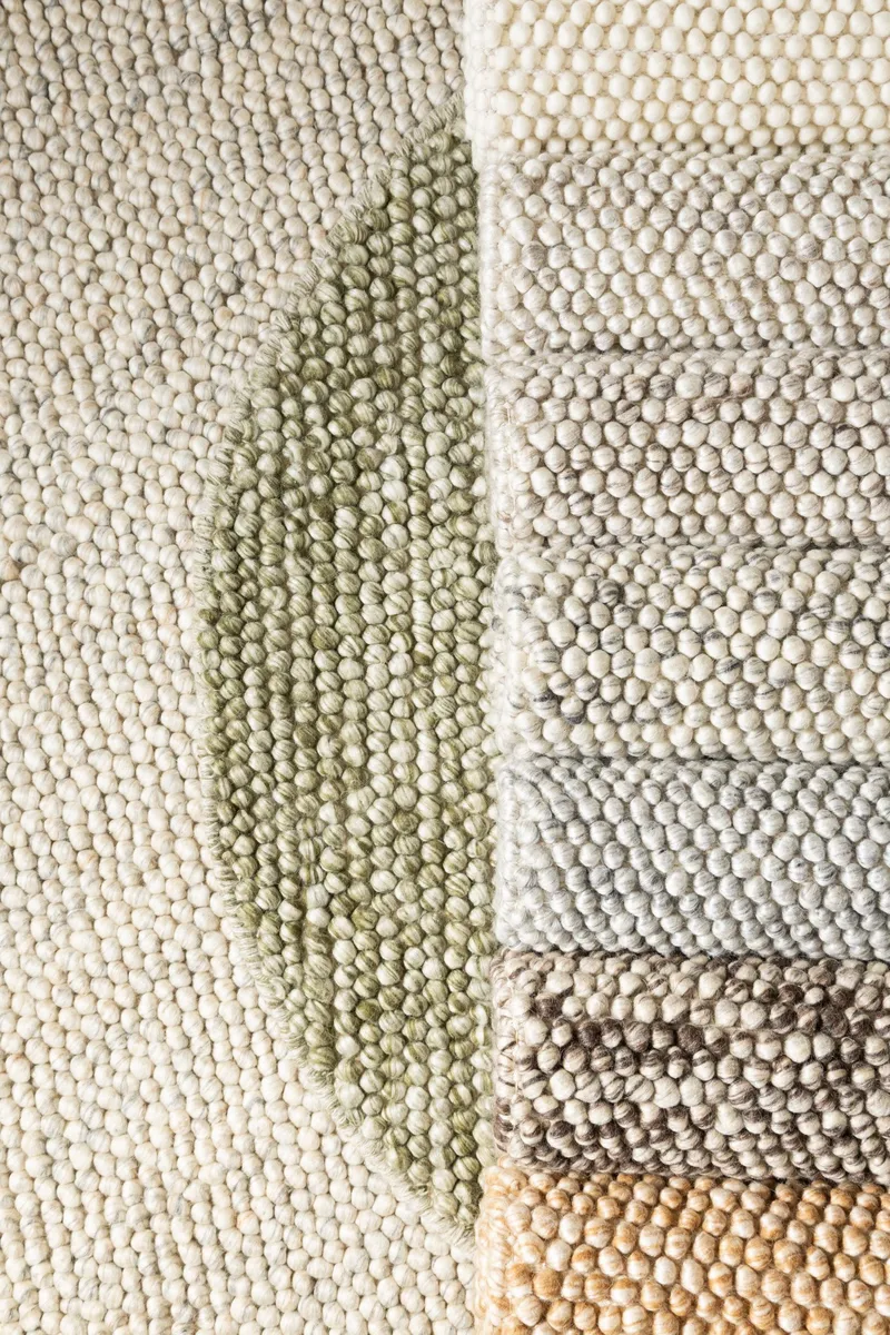 Håndvevd teppe KM Home Bubble kvadrat 300x300 cm Grå Melange - Grå Melange - Tekstiler - Tepper & Matter - Moderne tepper - Ullteppe