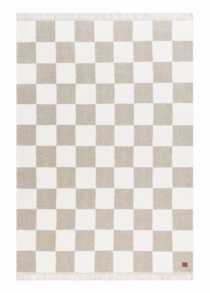 Håndvevd teppe Nordic Check 140x200 cm, Grå