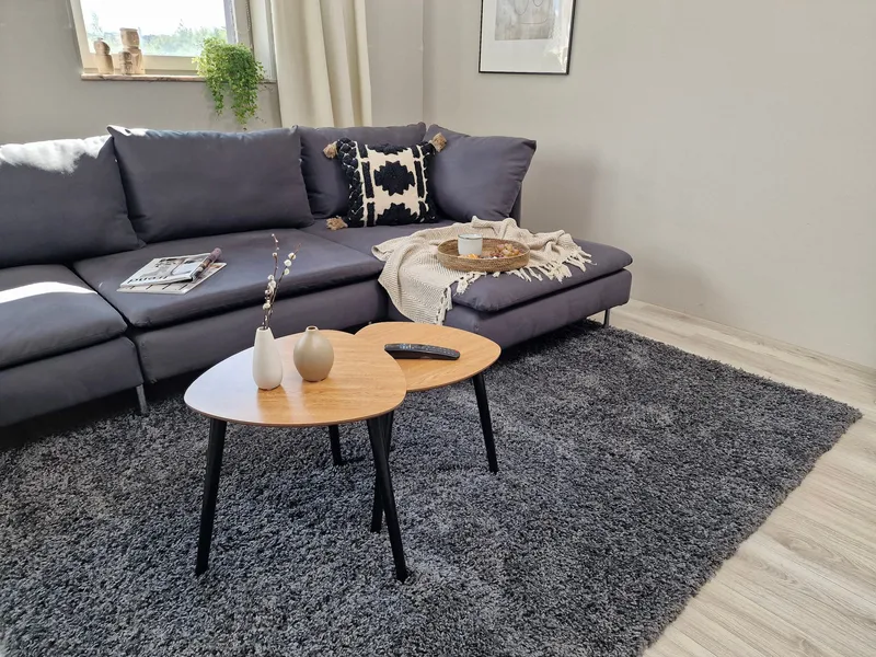 Lounge Ryeteppe 200x290 cm Rektangulær - Grafitt - Tekstiler - Tepper & Matter - Moderne tepper - Ryeteppe