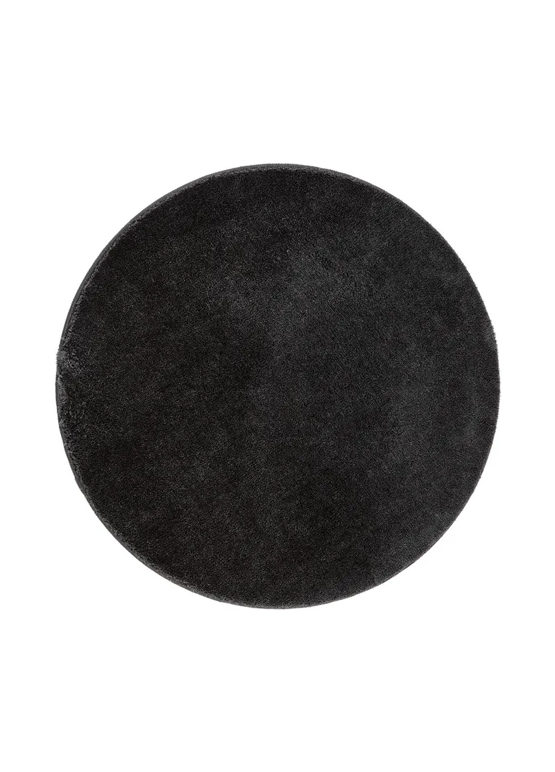 Cozy Ryeteppe Rundt 120 cm, Svart