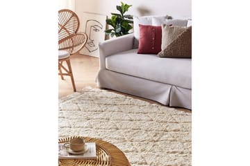Silchar Bomullsteppe 140x200 cm - Beige - Tekstiler - Tepper & Matter - Moderne tepper - Bomullstepper