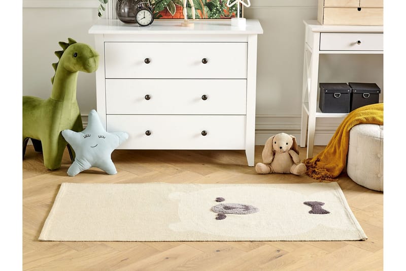 Simau Bomullsteppe 80x150 cm - Beige - Tekstiler - Barnetekstiler - Barnetepper