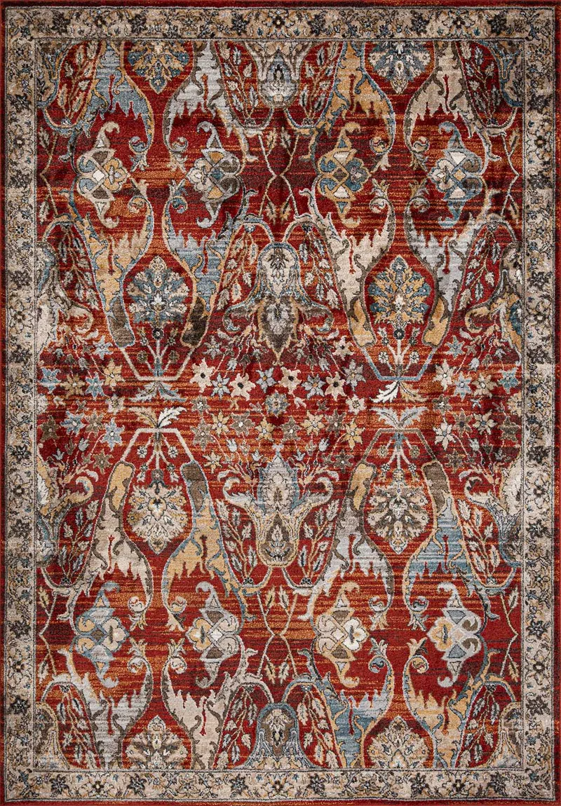 Teppe Yelvi 100x150 cm, Rød/Beige