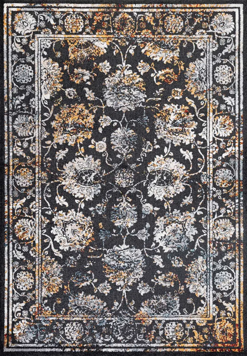 Teppe Yelvi 133x190 cm, Svart/Beige