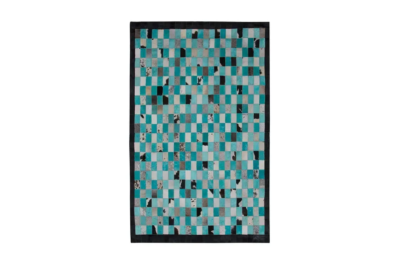 Daleisa Matte 140x200 cm Lær, Blå