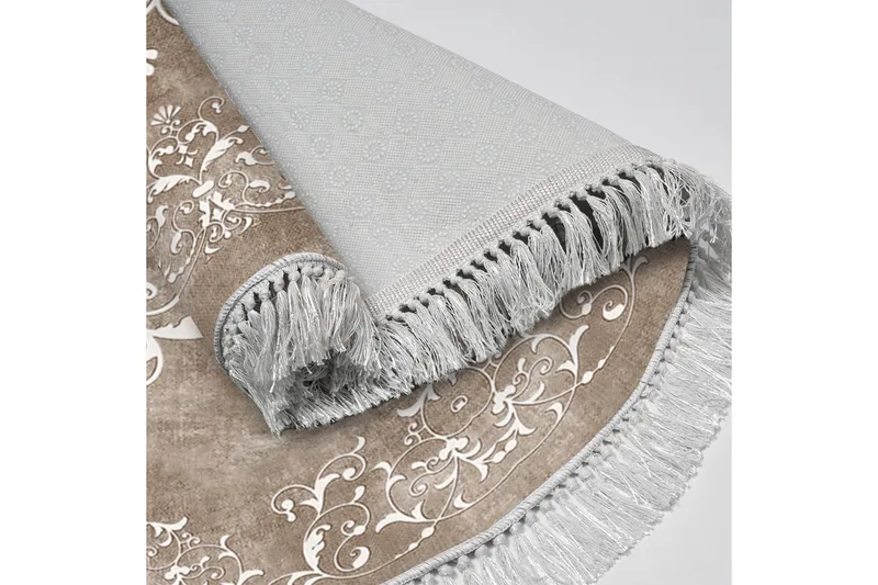 Alanur Home Matte 180 cm Rund - Beige - Tekstiler - Tepper & Matter - Moderne tepper - Wiltontepper