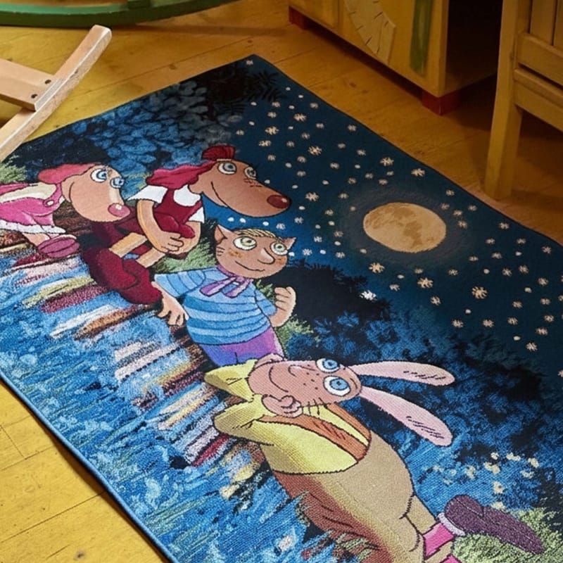 Teppe Relvi 100x160 cm - blå - Tekstiler - Barnetekstiler - Barnetepper