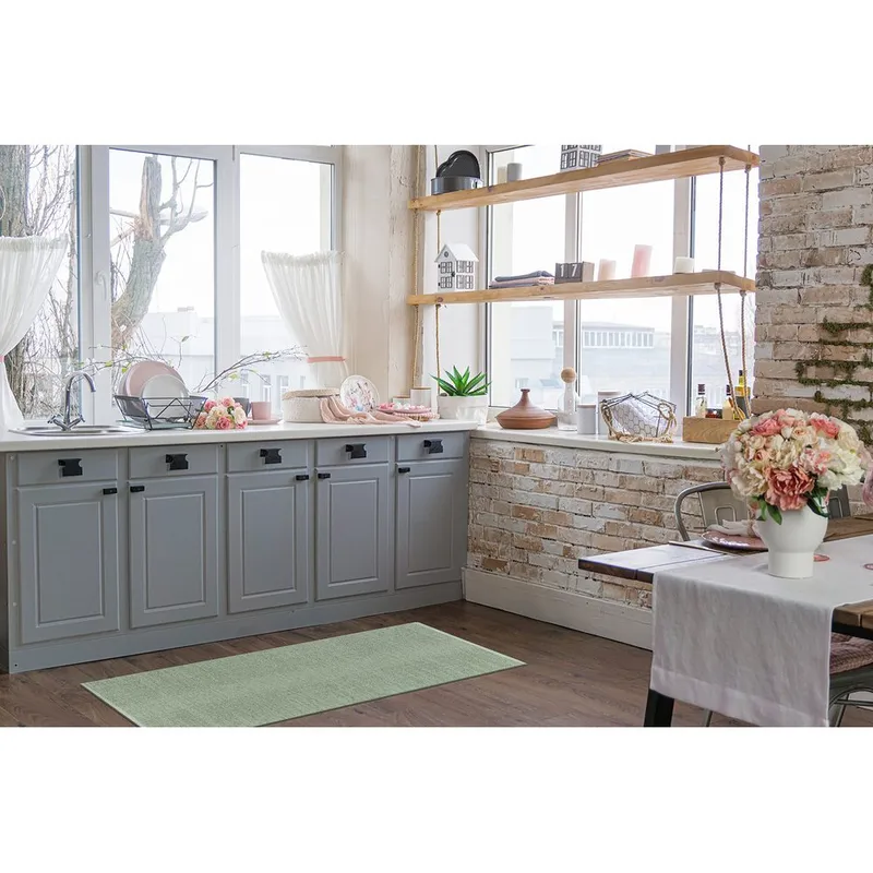 Plastteppe Hilma Plain - 70x250 cm, Grønn - Tekstiler - Tepper & Matter - Moderne tepper - Wiltontepper