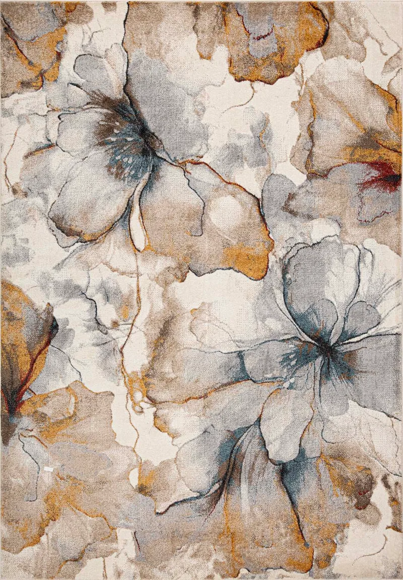 Teppe Yelvi 133x190 cm, Beige/oransje