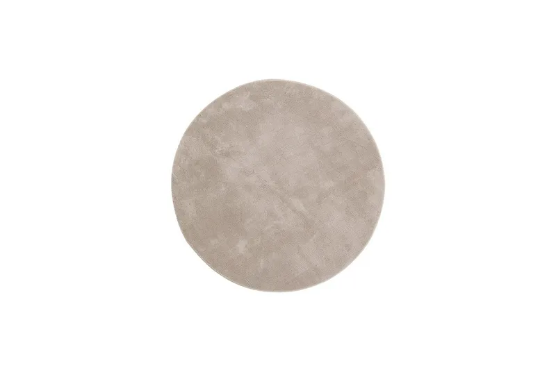 Vaskbart teppe Soft Rund, 240x240 cm, Melert lin